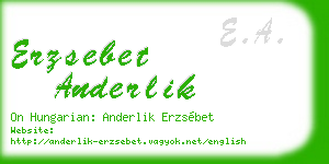 erzsebet anderlik business card
